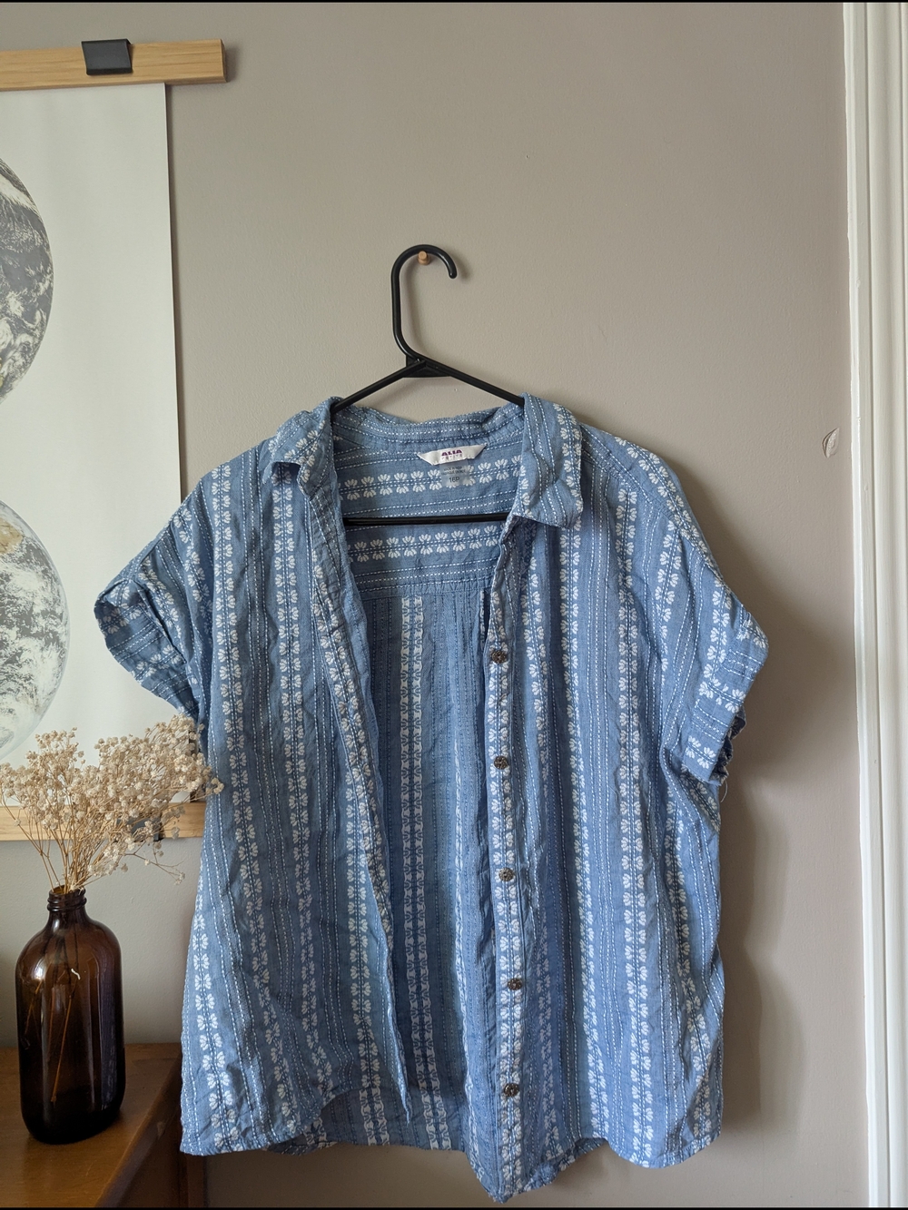 Vintage Cotton Embroidered Shirt